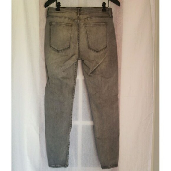 Banana Republic Women's Size 29 Jeans Premium Distressed Skinny Fit Gray - Picture 6 of 13